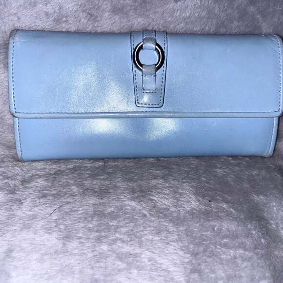 Ann Taylor Handbags - Ann Taylor Robin Egg Blue Leather Wallet